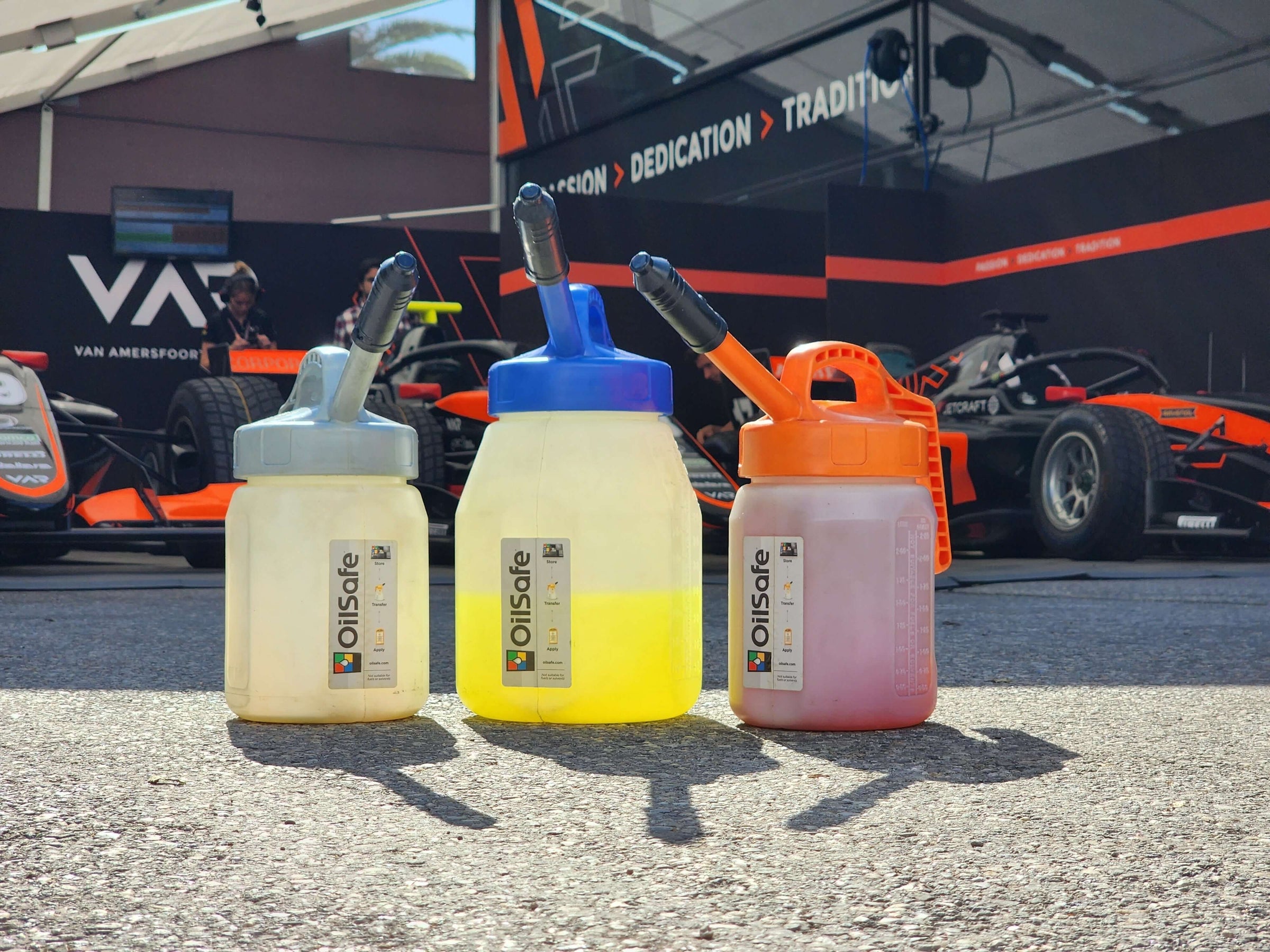 oilsafe racing fluid transfer container coolant engine oil transmission